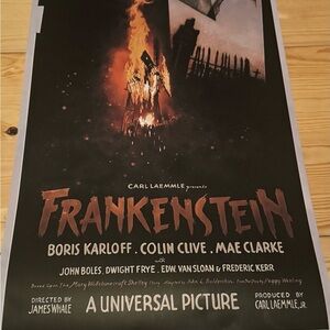 POSTER FRANKENSTEIN SIGNED (# will be sent after purchases)